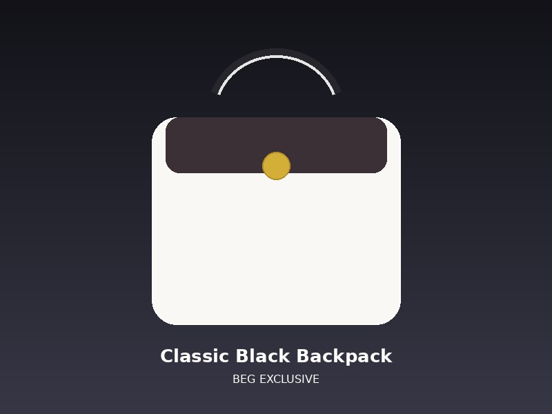 Classic Black Backpack